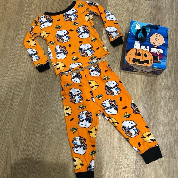 NWOT Snoopy & Woodstock Halloween Pajama Set |Size 2T unisex - Picture 1 of 5